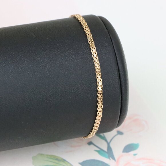 "Minimalist Rose Gold Bracelet with Polished Chain Design, XPBL1118 - Picture 7 of 12